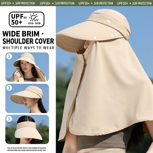 Women's Sun Hat with Neck Flap, model HJ-HZ-MZ2491