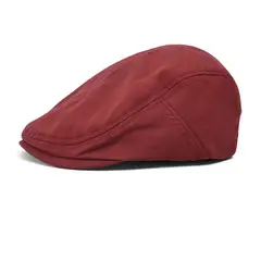 HJ-BG-8776 8776 - Burgundy(Solid vintage visor cap)