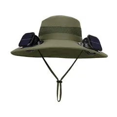 HJ-BG-9270 9270 - Olive Green(12 cm wide-brim double-fan style)