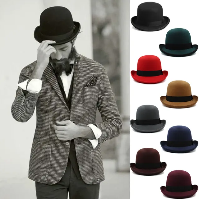 Unisex Bowler Derby Hat, model HJ-HZ-MZ1717